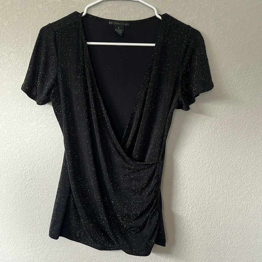 Black Gold sparkling blouse